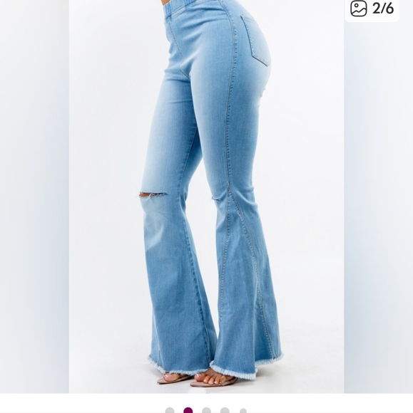 Taffycat's Boutique Denim - High Waist Denim Flare Pants